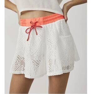 Free People Movement White Mesh Good Sport Skort NWT Large